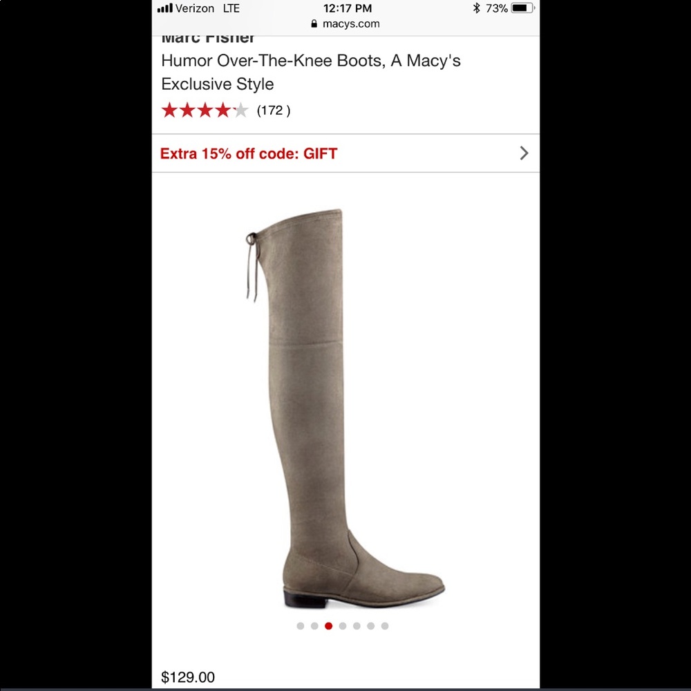 Charles David over theknee taupe boots size 8.5